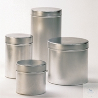 Sterilisier- und Aufbewahrungsdosen  aus Aluminium, Höhe 115 mm, Ø 120 mm,   mit Deckel