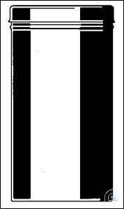 INSTRUMENT BOEKEN Ø50 x 120mm INSTRUMENTENKOFFER, MET VOET, ROESTVRIJ STAAL, 50X120 MM
