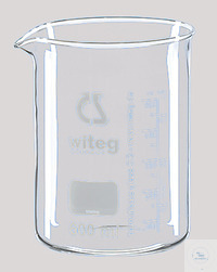 Becher 5000 ml NF mit Ausguss mit witeg Logo