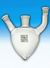 Flasks, pear shaped, side necks angled, 25 ml, CN ST 19/26, SN ST 14/23
