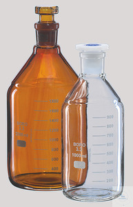 Laboratoriumfles, 500 ml, NS 29/32, helder glas, Boro. 3.3, Ø86 mm, hoogte 181 mm, met...