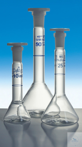 Trapez-Messkolben 3 ml, A, KB, NS 7/16, PE Stopfen