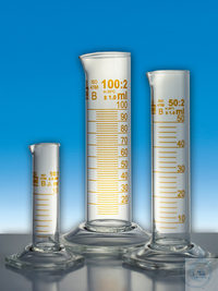 Messzylinder 2000 ml Kl-B NF Ausguss 6K-Fuss