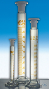 Mischzylinder 50 ml Kl-B HF NS 19/26 PE-Stopfen 6K-Fuß