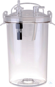 PC waste bottle mit Griff 3000ml graduated, with overflow protection, cap...