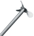 Impeller, propeller type PL111, 3 blades, stainless steel, blade Ø 60 mm, rod Ø 10 mm, length:...