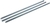 Rod for plate stand RD531, Ø 23 mm, length 800 mm, without thread, stainless steel