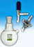 Nitrogen flasks, acc. to Schlenk, capacity 100 ml, round bottom, with side straight stopcock and...