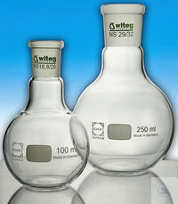 Flask, flat bottom, 250 ml, center neck, ST 45/40, acc. to DIN 12348, pack = 10 pcs.