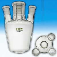 SULFONATION FLASKS, 6 000 ML WITH 3 SIDE NECKS, CN ST 71/51, SN ST 29/32