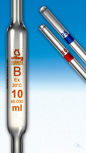 Volpipet kl.B 25 ml met 1 streep bruine onuitwisbare opschriften