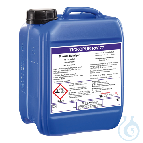 TICKOPUR RW 77 Ultraschallreiniger mit Ammoniak, Konzentrat, Inhalt: 5 Liter