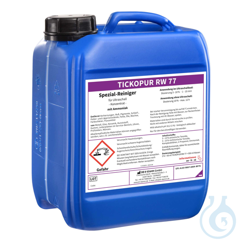 TICKOPUR RW 77 Ultraschallreiniger mit Ammoniak...