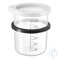 SONOREX PD 06 Inset beaker with Lid and rubber ring 0,6 liter Plastic, 600ml, to hang in...