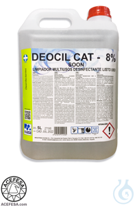 Desinfectante de superficies, DEOCIL CAT-8% virucida, bactericida, fungicida, 5l