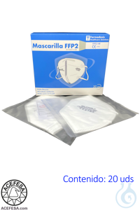 Mascarillas tipo FFP2, EN149:2001+A1:2009, marcado CE, Individual  (20 uds)