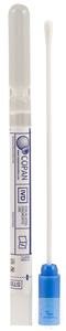 Swab mit Amiesmedium ohne Holzkohle, Kunststoffapplikator, Kappe blau Swab 108C.USE mit...