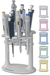In-line Universal work station 337 for 7 single channel pipettes, ice blue Attractive space saver...