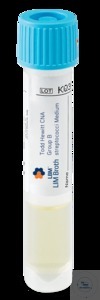 LimBroth mit 2ml Todd Hewitt Medium in 12x80mm, Kappe blau LimBroth, Medium zur Anreicherung von...