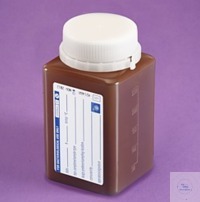 Wasserprobenflasche, 500ml, PP braun, steril, 120 Stk/ Vpk