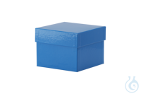 Boîte cryogénique 133x133x100mmH ; carton, bleu, Boîte cryogénique 133x133x100mmH ; carton, bleu ,