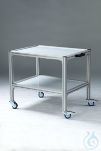 Equipment and laboratory transport trolley with polypropylene plate (PP), 75x55 cm Equipment and...