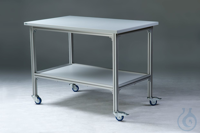 Laboratory transport trolley, melamine top, 120x75 cm