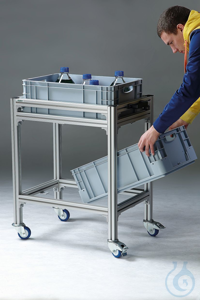 Transportbakken voor universele trolley 48l Transportbak 
Hoogte in cm: 25 
Volume ca. l:48...