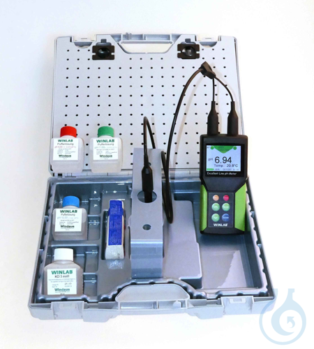 ###WINLAB pH-Meter excellent line für Digital- und Analogelektroden im Koffer###