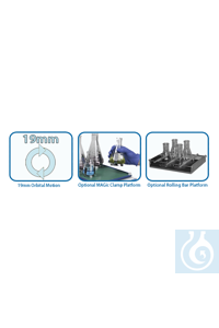 Orbi-Shaker with Rubber Mat Platform High capacity, up to 9 x 500ml, 5 x 1L or 2 x 2L...