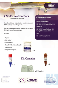 CSL-Education Kit Containing CSL-AG5 x 3, CSL-MDNA-1KB X 2, CSL-RUNSAFE X 1, TBE POWDER POUCHES X...