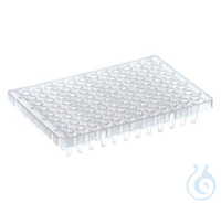 LabQ 96-Well PCR Plate Semi-Skirt raised rim, clear