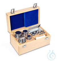 Weight Set KERN 303-07 Weight set, E1, 1 mg - 2 kg, Knob, Stainless steel polished, in wooden...