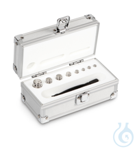 E1 1 g - 50 g Jeu de poids, dans un étui en aluminium, acier inoxydable poli Jeu de poids, forme...