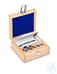 Gewichtssatz E1, 1g...100g Edelstahl, im Holz-Etui, inkl.Handschuh, Pinzette...
