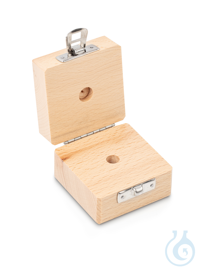 Wood weight case 337-030-200, for nominal values 5 g, for classes F2 + M1,...