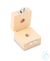 Wood weight case 337-050-200, for nominal values 20 g, for classes F2 + M1,...