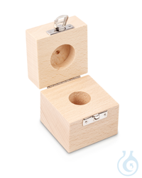 Wood weight case 337-070-200, for nominal values 100 g, for classes F2 + M1,...