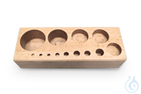 Wooden weight box, 1 g - 1 kg, Beech for M3, Cylindrical KERN 362-960-300,...