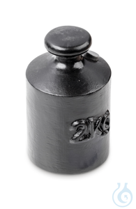 Poids de contrôle KERN 366-95 Poids individuel, Classe OIML M3, 2 kg, Bouton, fonte laquée