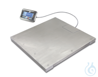 Stainless steel floor scale, Weighing range 600 kg, Readout 200 g Tough...