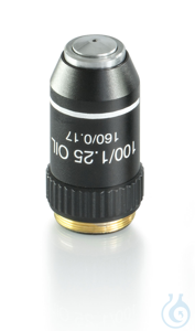 Achromatic objective lens, 100 x /1,25 (oil) (sprung) W.D. (0,07 mm)...