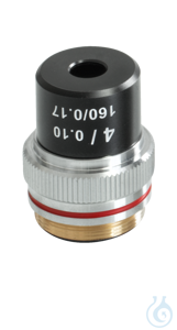 Microscope Objective KERN OBB-A1476 Achromatic objective lens, 4 x /0,1 W.D....