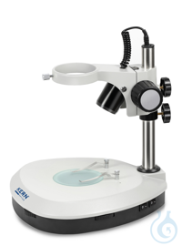 Stereomicroscoopstatief (zuil), stekkervoeding; met invallend licht en...