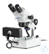 Stereo-zoommicroscoop (juwelen) Bino (alleen 220V), Greenough; 0,7-3,6x; HSWF10x23; De KERN OZG...
