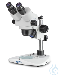 Stereo-zoom microscoop binoculair (alleen 220V), Greenough; 0.75-5.0x; HSWF10x23; 10W De KERN OZL...