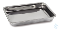 Tare pan made from stainless steel, WxDxH 370x240x20 mm made of stainless...