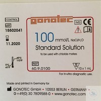 Gonotec Standard Solution 100mmol/L für Chloridmeter, Paket à 10 Ampullen