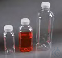Probenflasche in PET 1000 ml, mit Schraubdeckel, ohne Etikett, nicht steril 48 Probenflasche in...