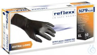 Puderfreie Nitrilhandschuhe Reflexx79P, Stärke 0.14mm, Länge30cm,Grösse S, VE=50...